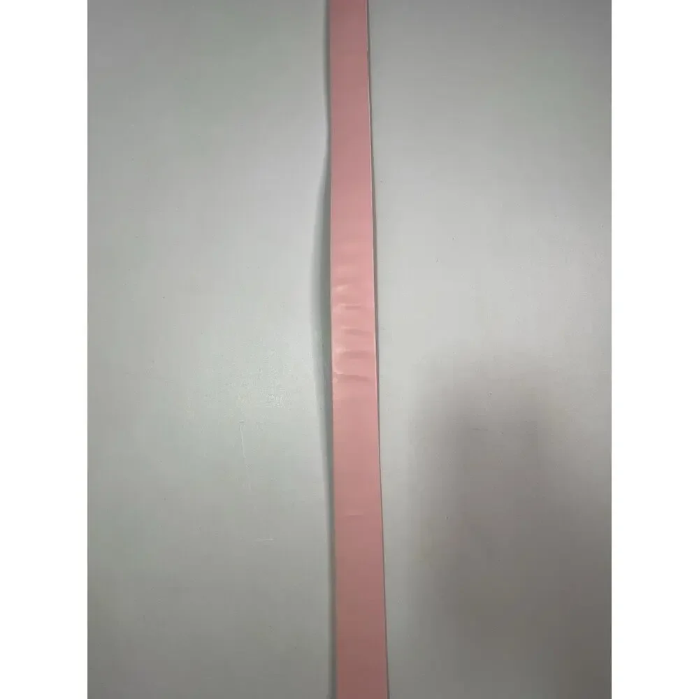 Baby Girl Logo Metal Belt Buckle Light Pink Leather Belt New Vintage Sz XL Y2K